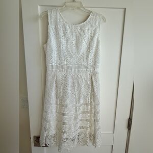 NWOT Nordstrom Cupcakes & Cashmere White Lace Dress 8